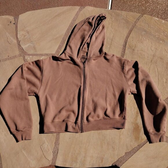 Tops - Skims Women's Brown and Tan Hoodie